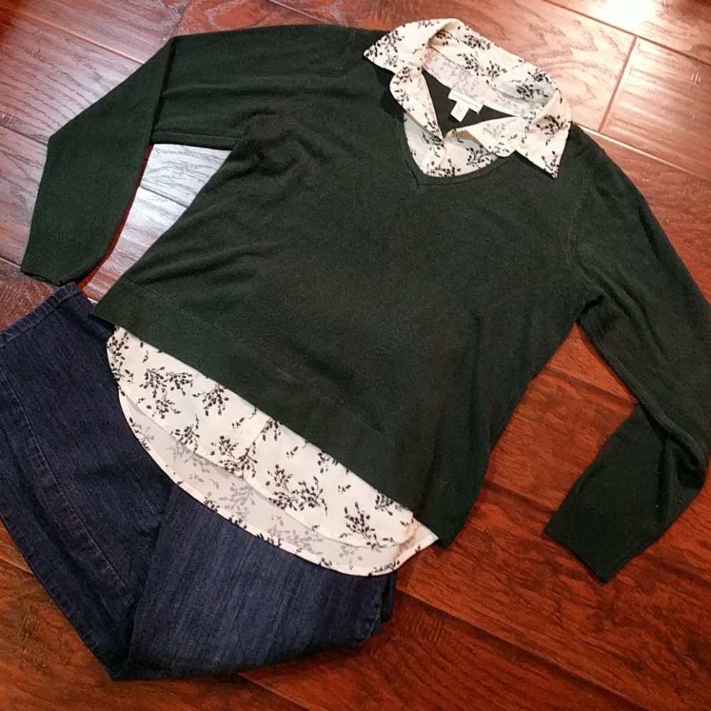 Croft & Barrow forest green sweater